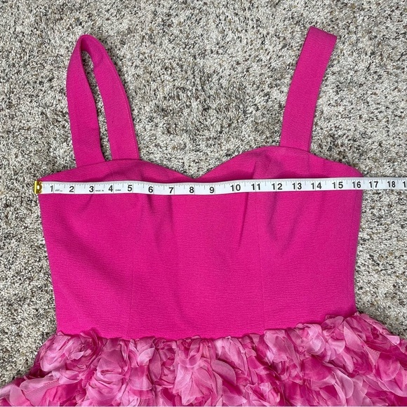 Dress The Population Melanie Floral Mini Dress in Bright Fuchsia Pink Medium NWT - Picture 11 of 13